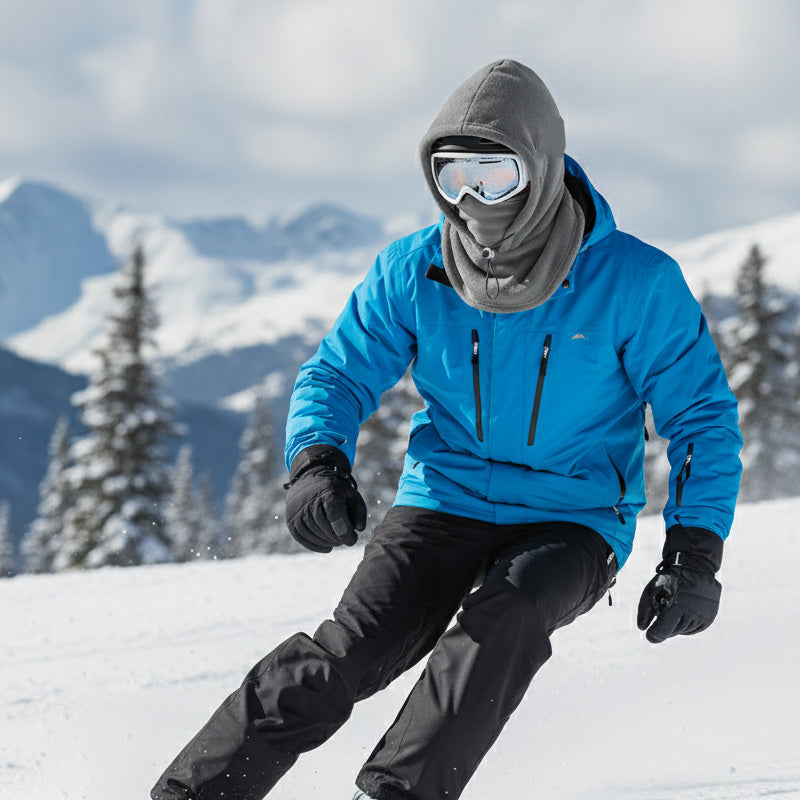 Cagoule thermique avec cordon de serrage
