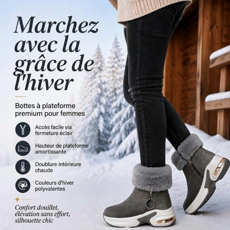 Bottes de neige antidérapantes et chaudes pour femme, pour l'hiver