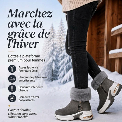 Bottes de neige antidérapantes et chaudes pour femme, pour l'hiver