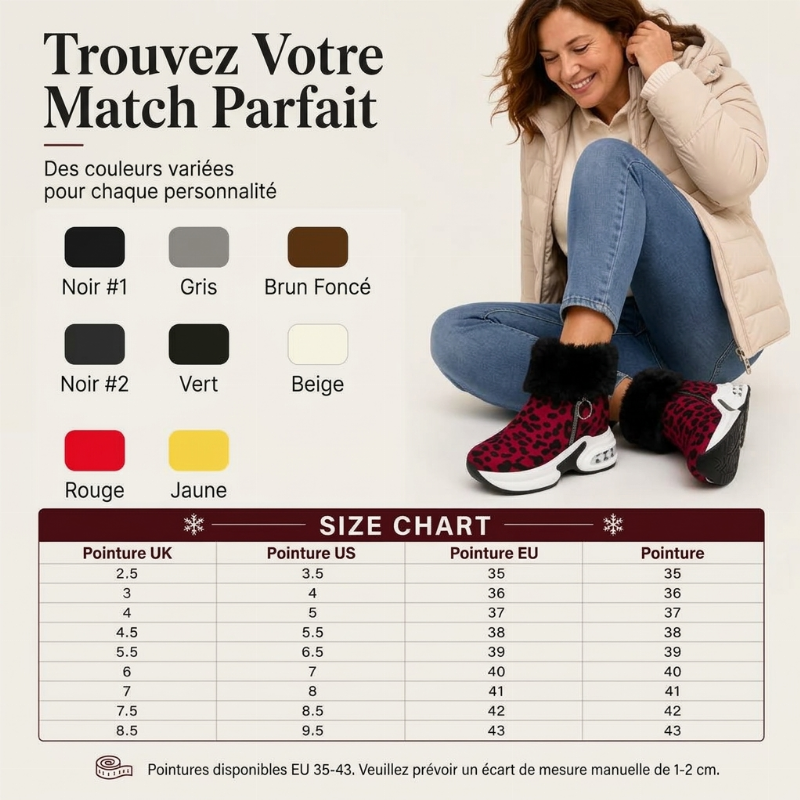 Bottes de neige antidérapantes et chaudes pour femme, pour l'hiver