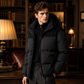 Doudoune à capuche color-block pour homme, hiver