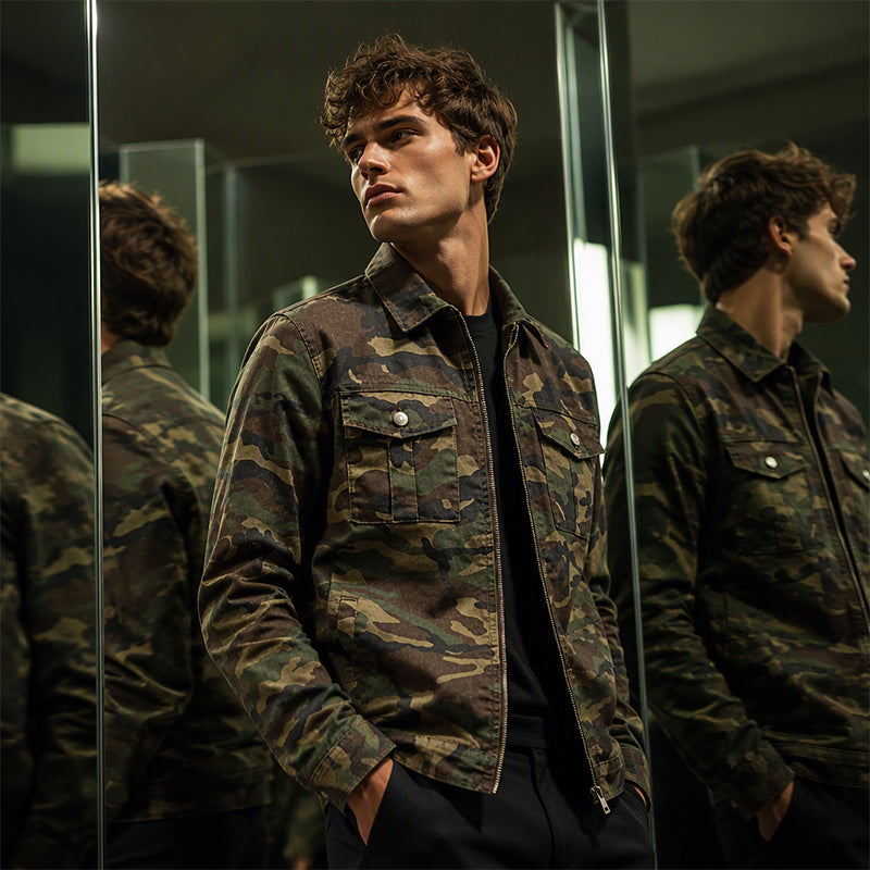 Veste en jean pour homme, style street