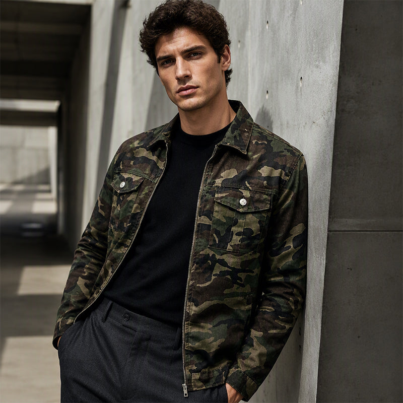 Veste en jean pour homme, style street