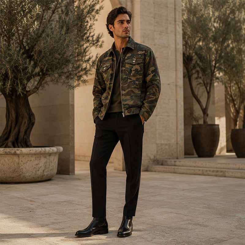 Veste en jean pour homme, style street