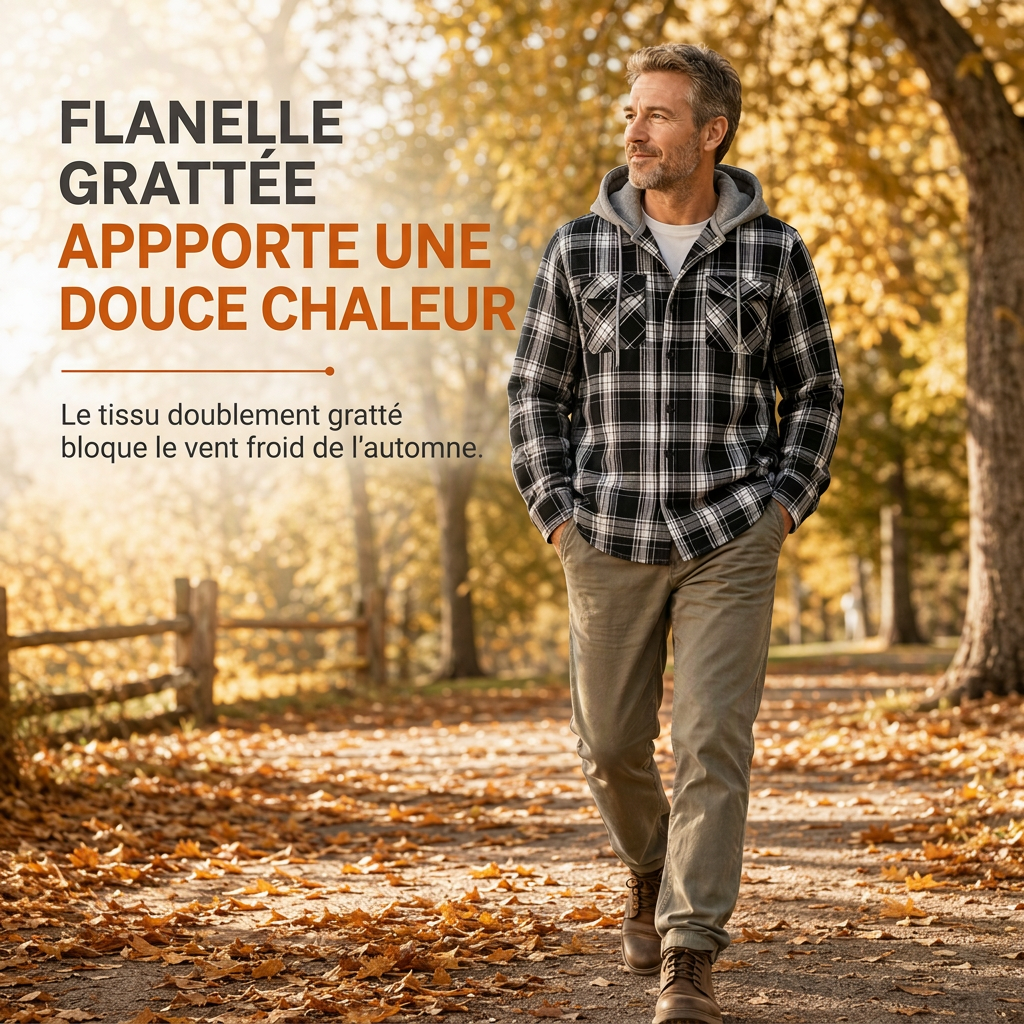 Sweat à capuche zippé à carreaux pour homme, coupe ample, style américain, molleton gratté