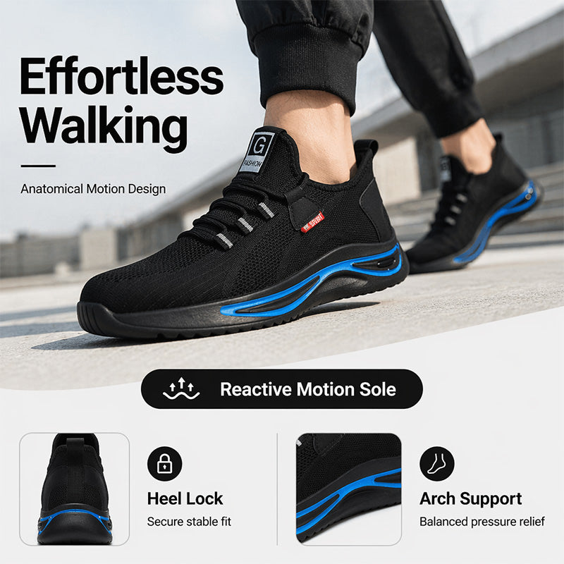 Men Steel Toe Safety Shoes Breathable Work Sneakers