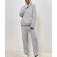 Ensemble de détente pour femme : sweat à capuche en peluche et pantalon