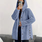 Veste à capuche en peluche coupe ample pour femme