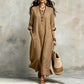 Robe maxi décontractée pour femme avec poches