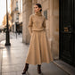 Ensemble haut à col roulé et jupe longue pour femme