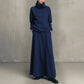 Ensemble haut à col roulé et jupe longue pour femme