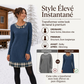 Robe en maille décontractée à patchwork à carreaux pour femme