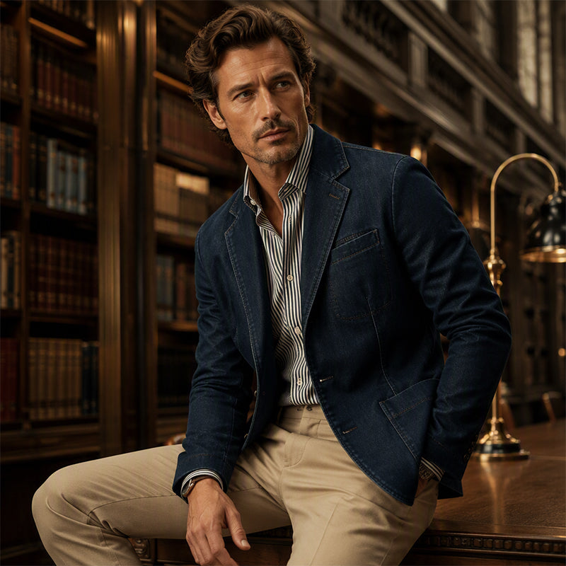Veste en jean ajustée élégante pour homme