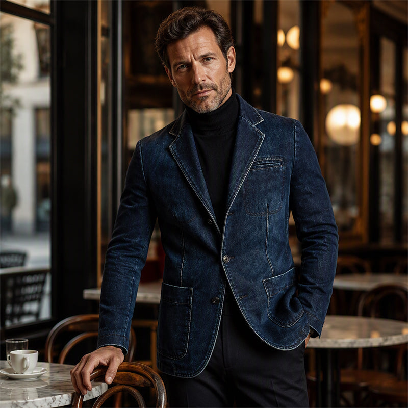 Veste en jean ajustée élégante pour homme