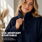Sweat décontracté confortable pour femme avec quart de zip