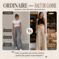 Pantalon large décontracté à taille haute pour femme