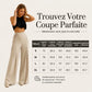 Pantalon large décontracté à taille haute pour femme