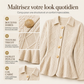 Blazer élégant à peplum et volants pour femme