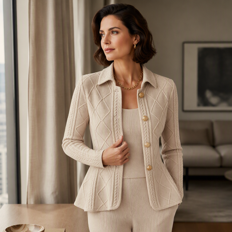 Blazer élégant à peplum et volants pour femme