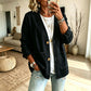 Cardigan en jean décontracté à col V pour femme