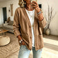 Cardigan en jean décontracté à col V pour femme