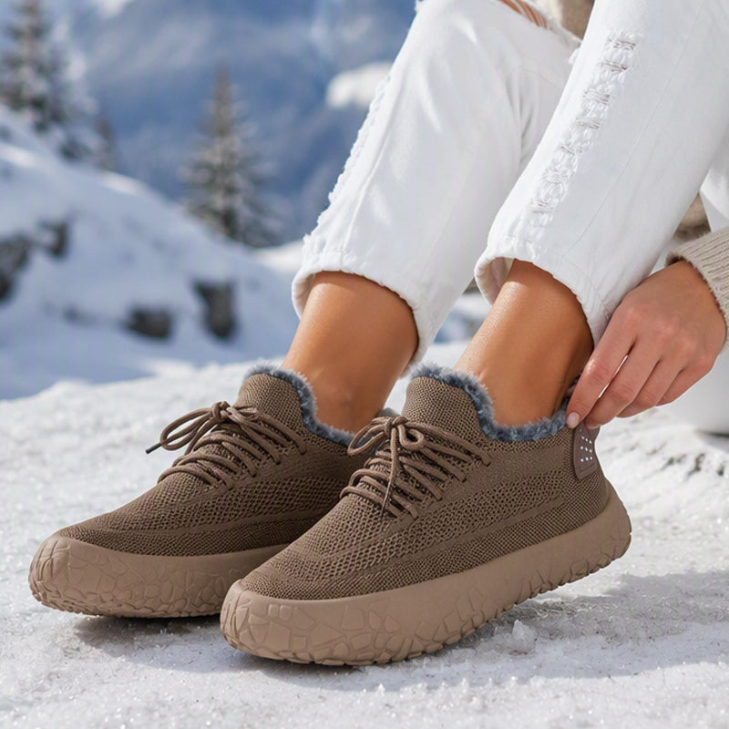 Chaussures d'hiver décontractées pour femmes avec doublure en peluche