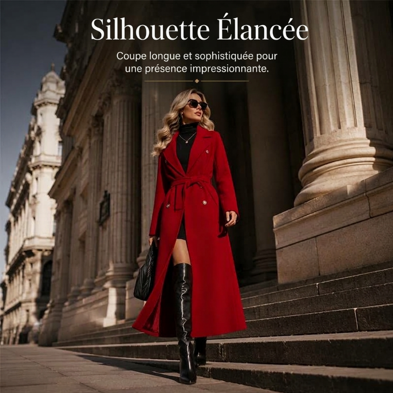 Trench coat ajusté à ceinture