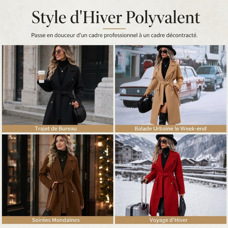 Trench coat ajusté à ceinture
