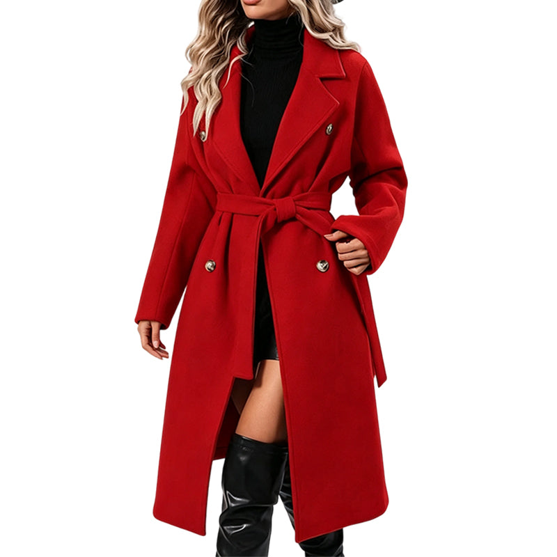 Trench coat ajusté à ceinture