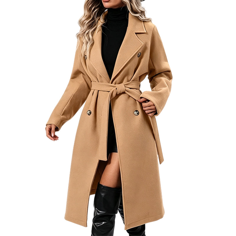 Trench coat ajusté à ceinture
