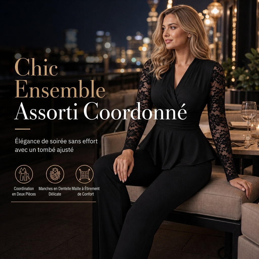 Ensemble pantalon deux pièces chic pour femme