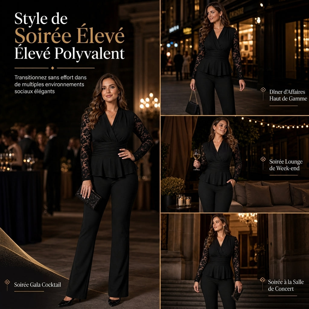 Ensemble pantalon deux pièces chic pour femme