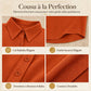 Blouse femme élégante et décontractée à manches longues et boutonnage