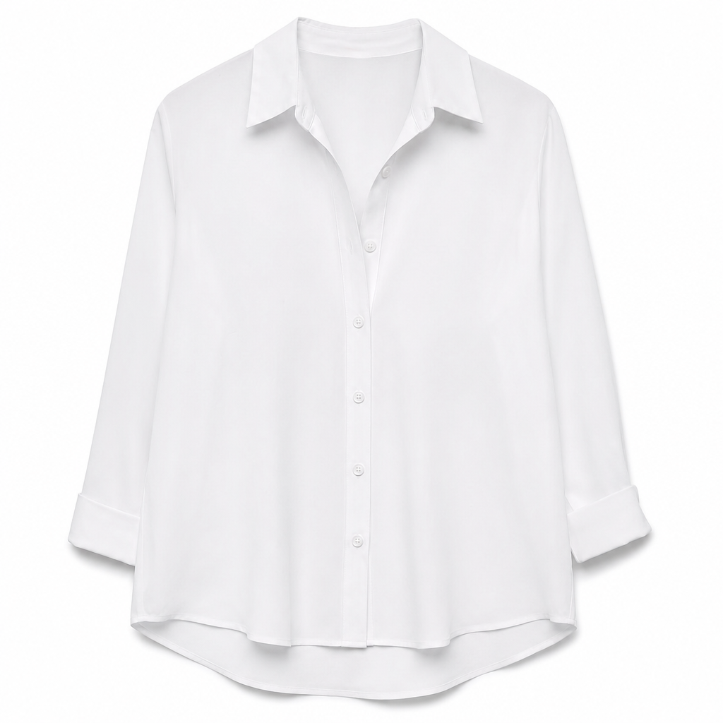 Blouse femme élégante et décontractée à manches longues et boutonnage