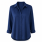 Blouse femme élégante et décontractée à manches longues et boutonnage