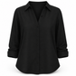Blouse femme élégante et décontractée à manches longues et boutonnage