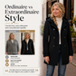Manteau corsage à capuche et double boutonnage pour femme