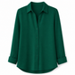 Blouse femme élégante et décontractée à manches longues et boutonnage