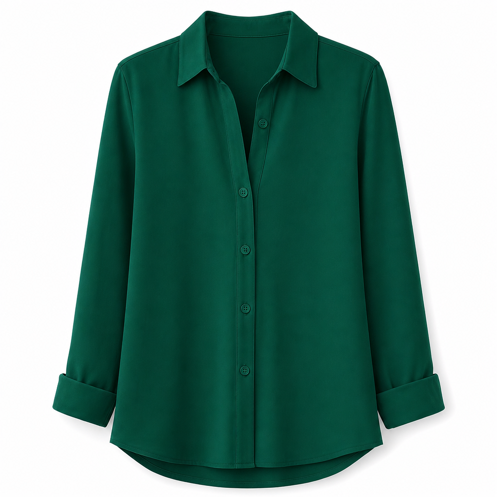 Blouse femme élégante et décontractée à manches longues et boutonnage