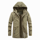 Veste utilitaire à capuche et doublure pelucheuse pour homme
