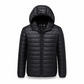 Manteau d'hiver court décontracté en coton matelassé à capuche et léger pour homme, grande taille