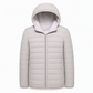 Manteau d'hiver court décontracté en coton matelassé à capuche et léger pour homme, grande taille