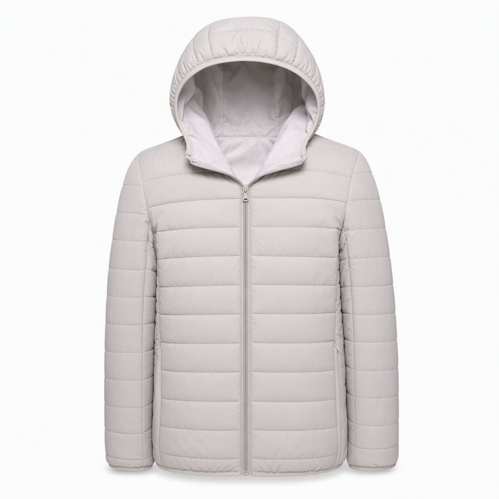 Manteau d'hiver court décontracté en coton matelassé à capuche et léger pour homme, grande taille