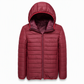 Manteau d'hiver court décontracté en coton matelassé à capuche et léger pour homme, grande taille