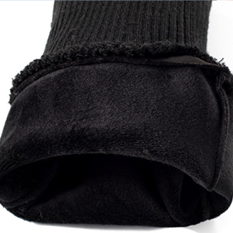 Gants doublés chauds et coupe-vent pour homme, avec bouts des doigts compatibles avec écran tactile