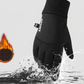 Gants doublés chauds et coupe-vent pour homme, avec bouts des doigts compatibles avec écran tactile