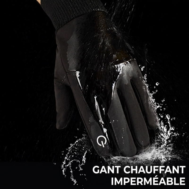 Gants doublés chauds et coupe-vent pour homme, avec bouts des doigts compatibles avec écran tactile