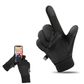 Gants doublés chauds et coupe-vent pour homme, avec bouts des doigts compatibles avec écran tactile