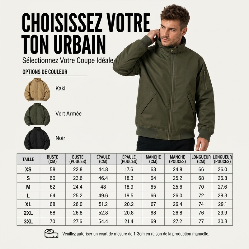Blouson bomber homme ample doublé de peluche