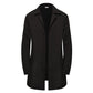 Manteau mi-long minimaliste pour homme à boutonnage simple